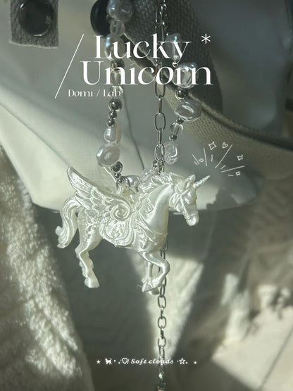 Lucky Pegasus: Sustainable 3D Printed 2-in-1 Necklace and Designer Bag Charm | Unique Handcrafted Jewelry Gift for Best Friend
