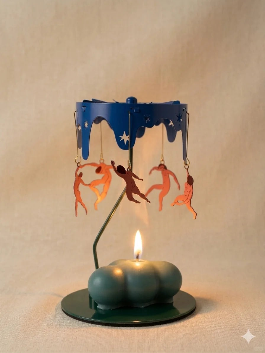 Henri Matisse "The Dance" Rotating Candle Holder - Aesthetic Kinetic Art Carousel - Unique Art Lover Gift & Mid-Century Modern Room Decor
