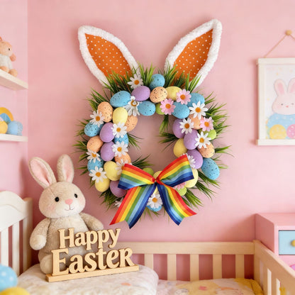 Stop Boring Easter Decor: This Bunny Ear Egg Wreath Makes Your Home the Neighborhood Favorite