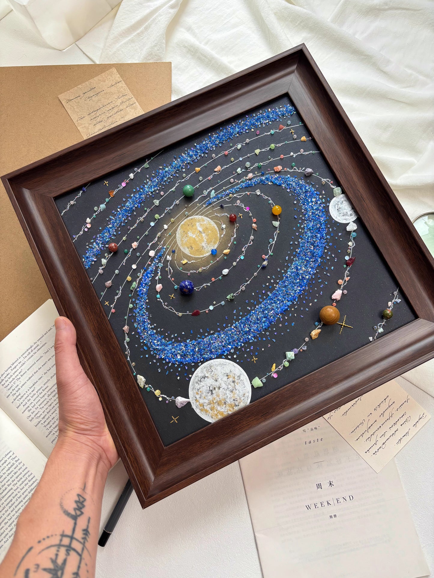 DIY Solar System Specimen Wall Art Kit: Best Space-Themed Birthday Gift for Lovers (Build/Buy Cosmic Home Decor)
