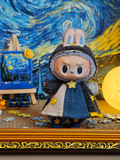 [art series !]Van Gogh Starry Night Cloak｜compatible POP MART Labubu（17cm）【No Dolls!!】