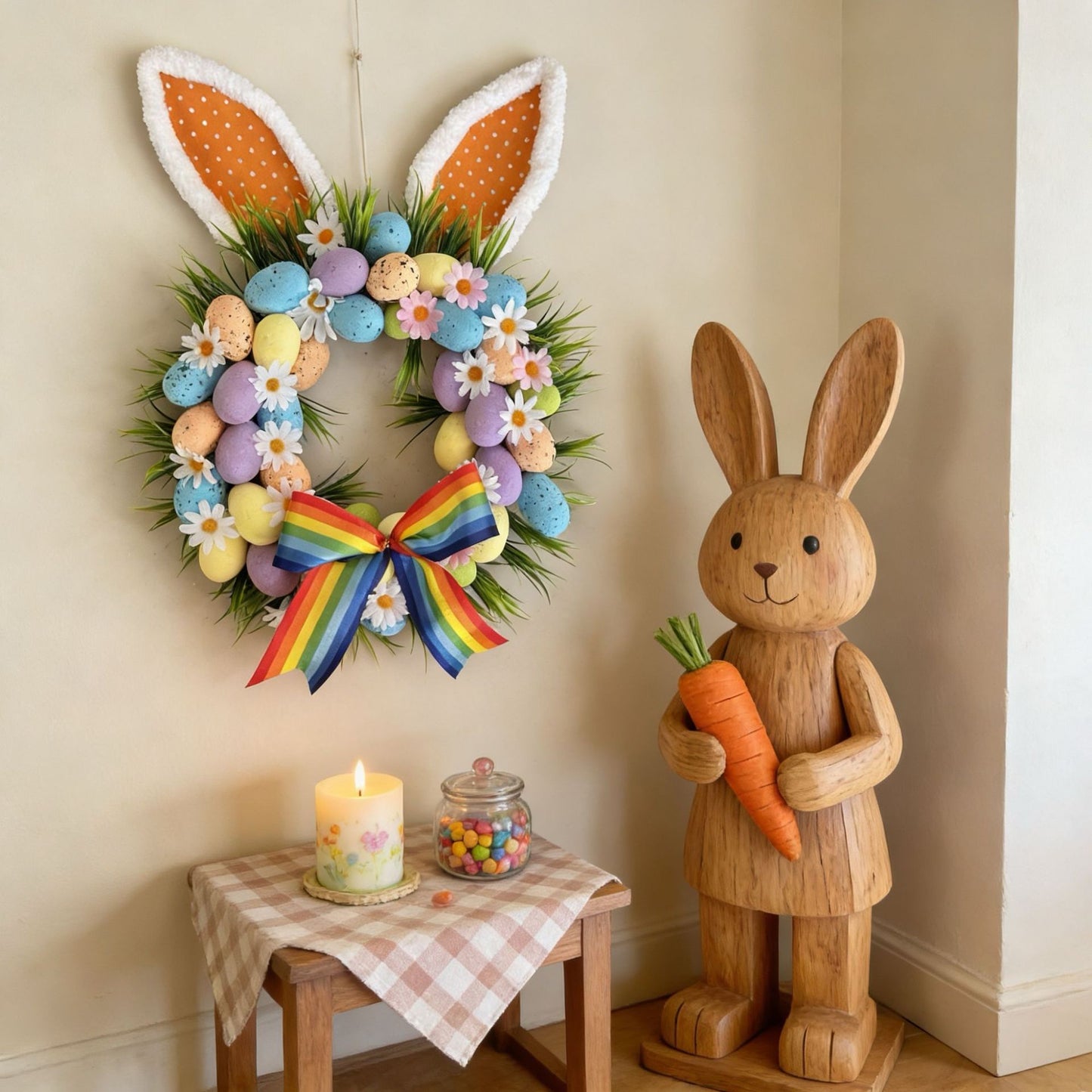 Stop Boring Easter Decor: This Bunny Ear Egg Wreath Makes Your Home the Neighborhood Favorite