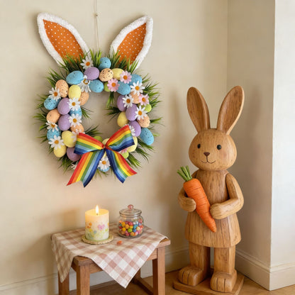 Stop Boring Easter Decor: This Bunny Ear Egg Wreath Makes Your Home the Neighborhood Favorite