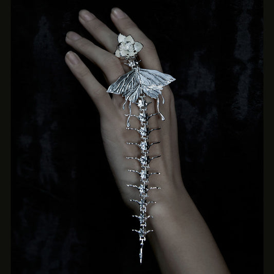 Art in Motion: The Ethereal Iris Butterfly Skeletal Ring for the Bold Soul