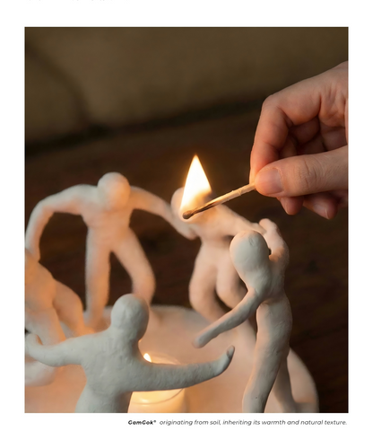 "Hand in Light" Sculptural Candle Holder Set - Modern Minimalist Aromatherapy Gift -Premium Handmade Home Decor & Wellness Gift