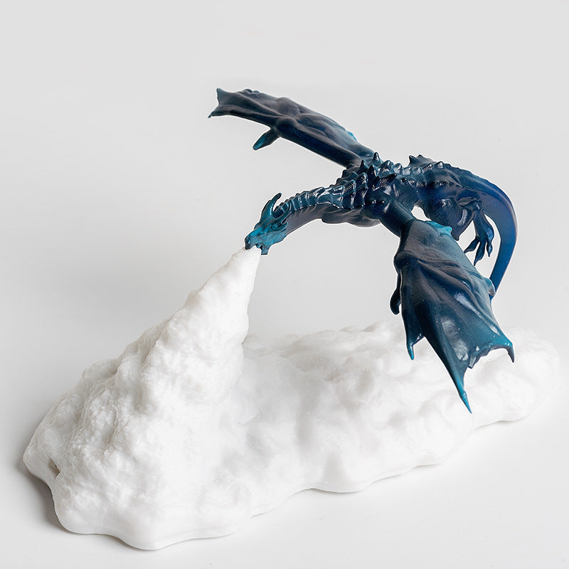 3D Printed Magical Dragon Night Light - LED Breathing Flame Lamp for Kids Gift &amp; Home Decor